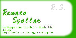 renato szollar business card